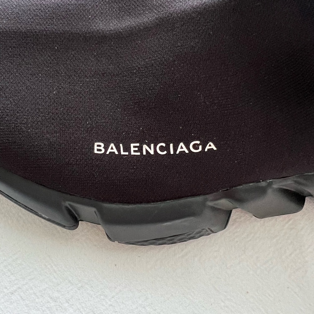 BALENCIAGA Speed Knit Sock Trainer Sneakers in Black Size 11 New - Picture 10 of 16